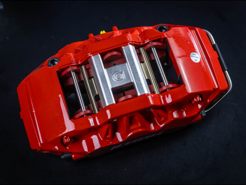 Тормозная тюнинг-система RAM 1500 V (DT) (2018-2024) ICOOH D61, (378*32mm,Фиксированный,Насечки), поршней: 6, передняя ось, цвет: Красный, D61-728-R-03-0B-01-02-0E-0F-00-02