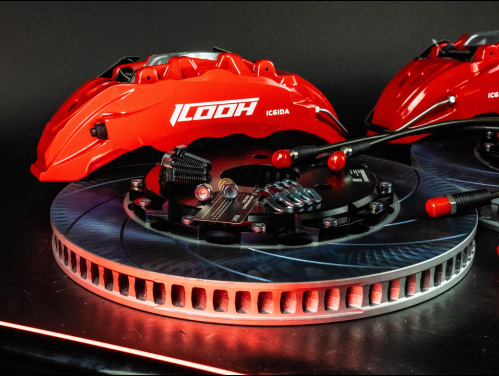 Тормозная тюнинг система LiXiang One 1 поколение (2019-2024) ICOOH IC6 (410*34mm) цвет: Красный, поршней: 6, передняя ось, IC62-E20-R-03-11-01-03-0D-01-00-02