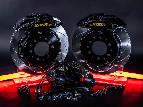 Тормозная тюнинг система GAC GS8 2 поколение (2021-2024) ICOOH X42 (380*28mm, Фиксированный, Насечки) цвет: Черный, поршней: 4, задняя ось, X42-1168-B-03-0C-01-02-07-05-02-02