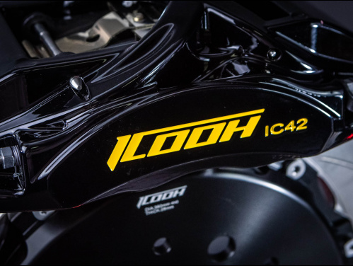Тормозная тюнинг система Genesis G70 1 поколение (2017-2021) ICOOH X42 (ротор до 400 мм) цвет: Черный, поршней: 4, задняя ось, X42-393-B-03-0C-01-02-08-05-00-02