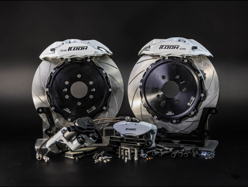 Тормозная тюнинг-система RAM 1500 V (DT) (2018-2024) ICOOH X42, (380*28mm, Фиксированный, Насечки), поршней: 4, задняя ось, цвет: Белый X42-728-W-03-0C-01-02-0A-05-02-02