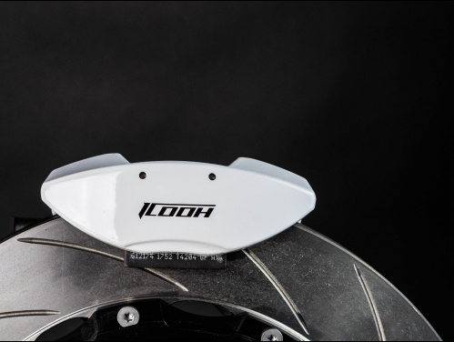 Тормозная тюнинг-система RAM 1500 V (DT) (2018-2024) ICOOH X42, (380*28mm, Фиксированный, Насечки), поршней: 4, задняя ось, цвет: Белый X42-728-W-03-0C-01-02-0A-05-02-02