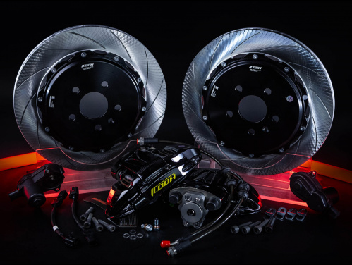 Тормозная тюнинг-система RAM 1500 V (DT) (2018-2024) ICOOH DT48, (380*28mm, Фиксированный, Насечки), поршней: 4, задняя ось, цвет: Черный DT48-728-B-03-0C-01-02-0A-05-02-02