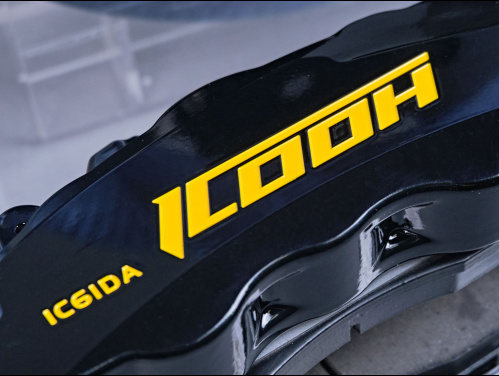 Тормозная тюнинг-система RAM 1500 V (DT) (2018-2024) ICOOH IC61, (410*36mm, Фиксированный, Насечки), поршней: 6, передняя ось, цвет: Черный IC61-728-B-03-15-01-02-0E-01-00-02
