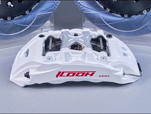 Тормозная тюнинг-система RAM 1500 V (DT) (2018-2024) ICOOH IC61, (410*36mm, Фиксированный, Насечки), поршней: 6, передняя ось, цвет: Белый IC61-728-W-03-15-01-02-0E-01-00-02