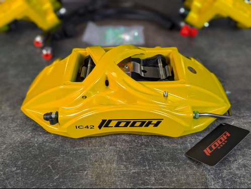 Тормозная тюнинг система DODGE CHALLENGER 1 поколение (1969-1974) ICOOH X42 (ротор до 400 мм) цвет: Желтый, поршней: 4, задняя ось, X42-965-Y-0-0-0-0-0-0-0-0