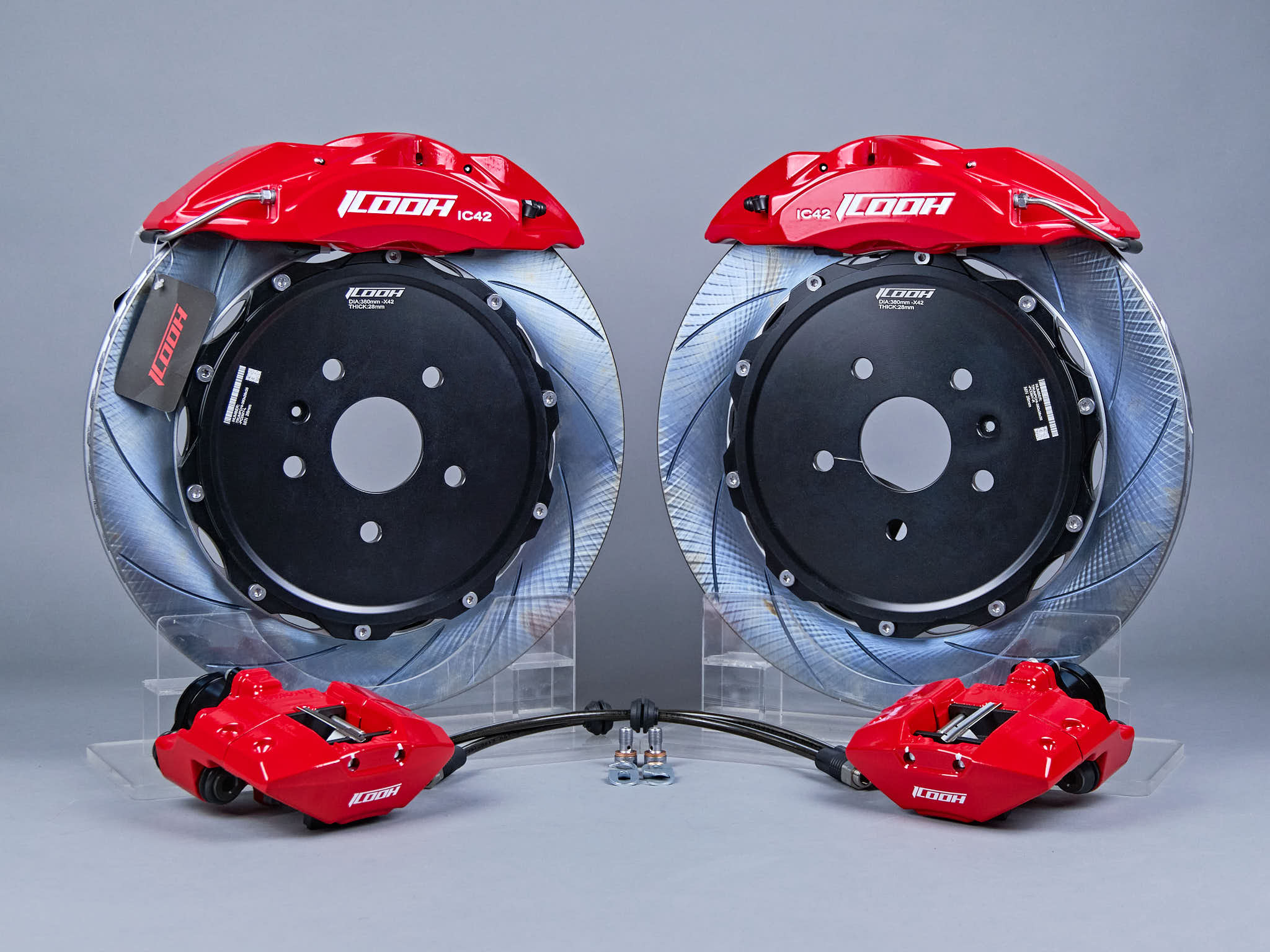 Тормозная тюнинг система GAC GS8 2 поколение (2021-2024) ICOOH X42 (380*28mm, Фиксированный, Насечки) цвет: Красный, поршней: 4, задняя ось, X42-1168-R-03-0C-01-02-07-05-02-02 Тормозная тюнинг система GAC GS8 2 поколение (2021-2024) ICOOH X42 (380*28mm, Фиксированный, Насечки) цвет: Красный, поршней: 4, задняя ось, X42-1168-R-03-0C-01-02-07-05-02-02