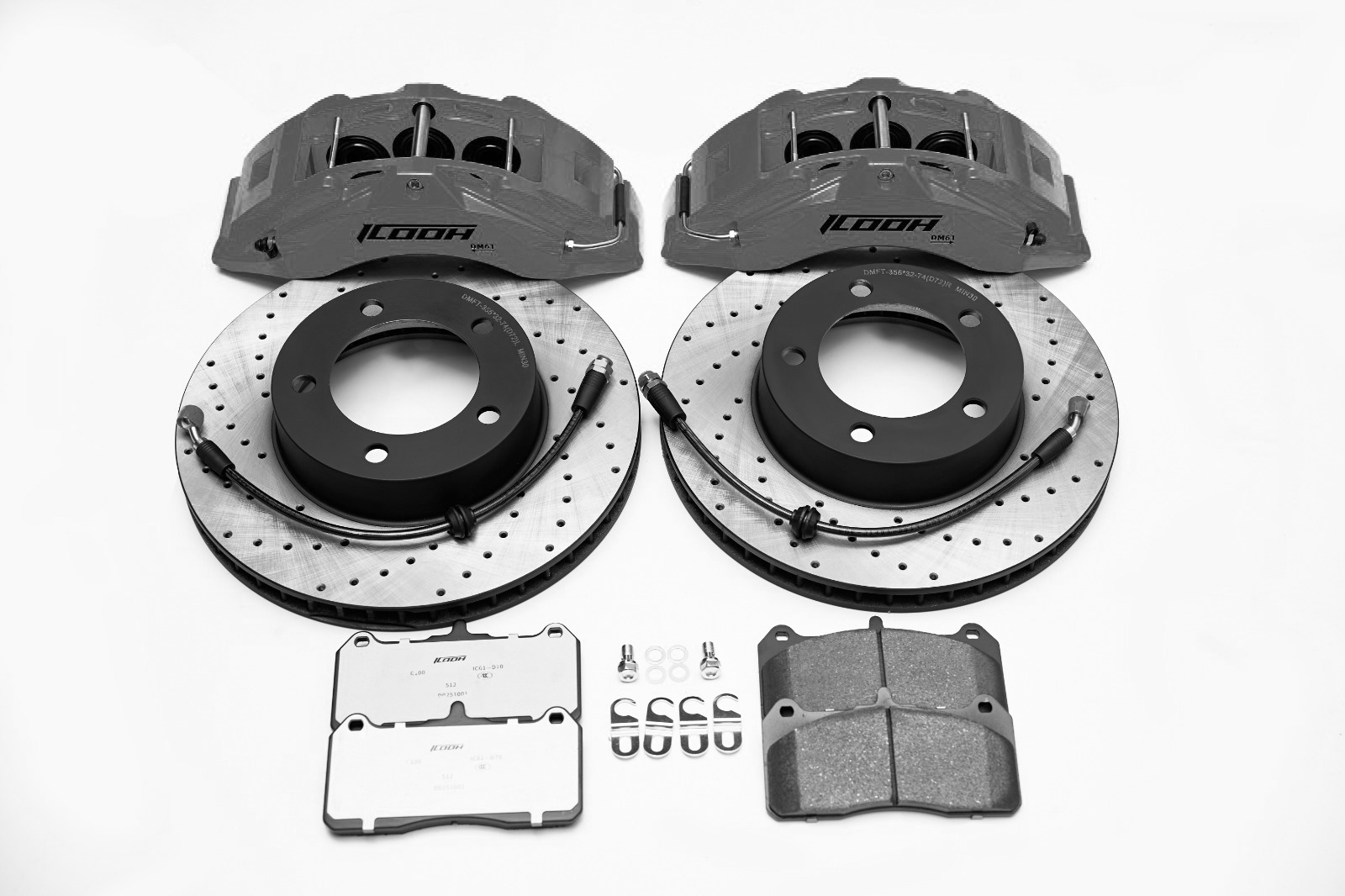 Тормозная тюнинг-система TOYOTA Sequoia 2 поколение (2008-2021) ICOOH DM61, (355*32mm, Моноблок, Насечки), поршней: 6, передняя ось, цвет: Белый DM61-776-W-03-07-01-03-0A-03-00-02 Тормозная тюнинг-система TOYOTA Sequoia 2 поколение (2008-2021) ICOOH DM61, (355*32mm, Моноблок, Насечки), поршней: 6, передняя ось, цвет: Белый DM61-776-W-03-07-01-03-0A-03-00-02